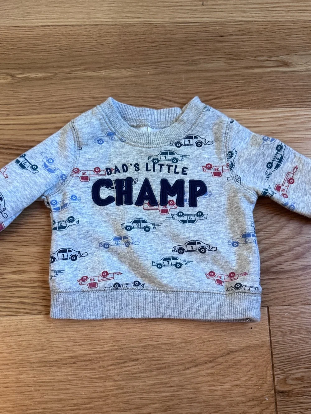 Carter's Grey 'Dad's Little Champ' Crewneck Sweatshirt with Cars